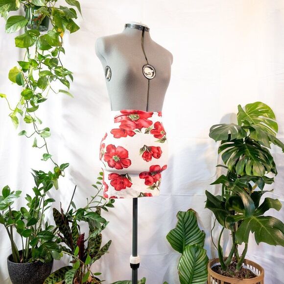 Wet Seal Floral High Waist Mini Pencil Skirt, Size S - Picture 2 of 9